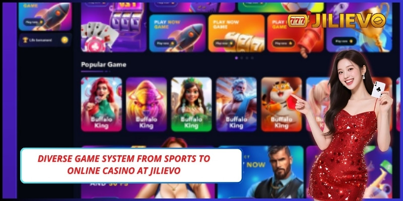 Diverse game system from sports to online casino at Jilievo